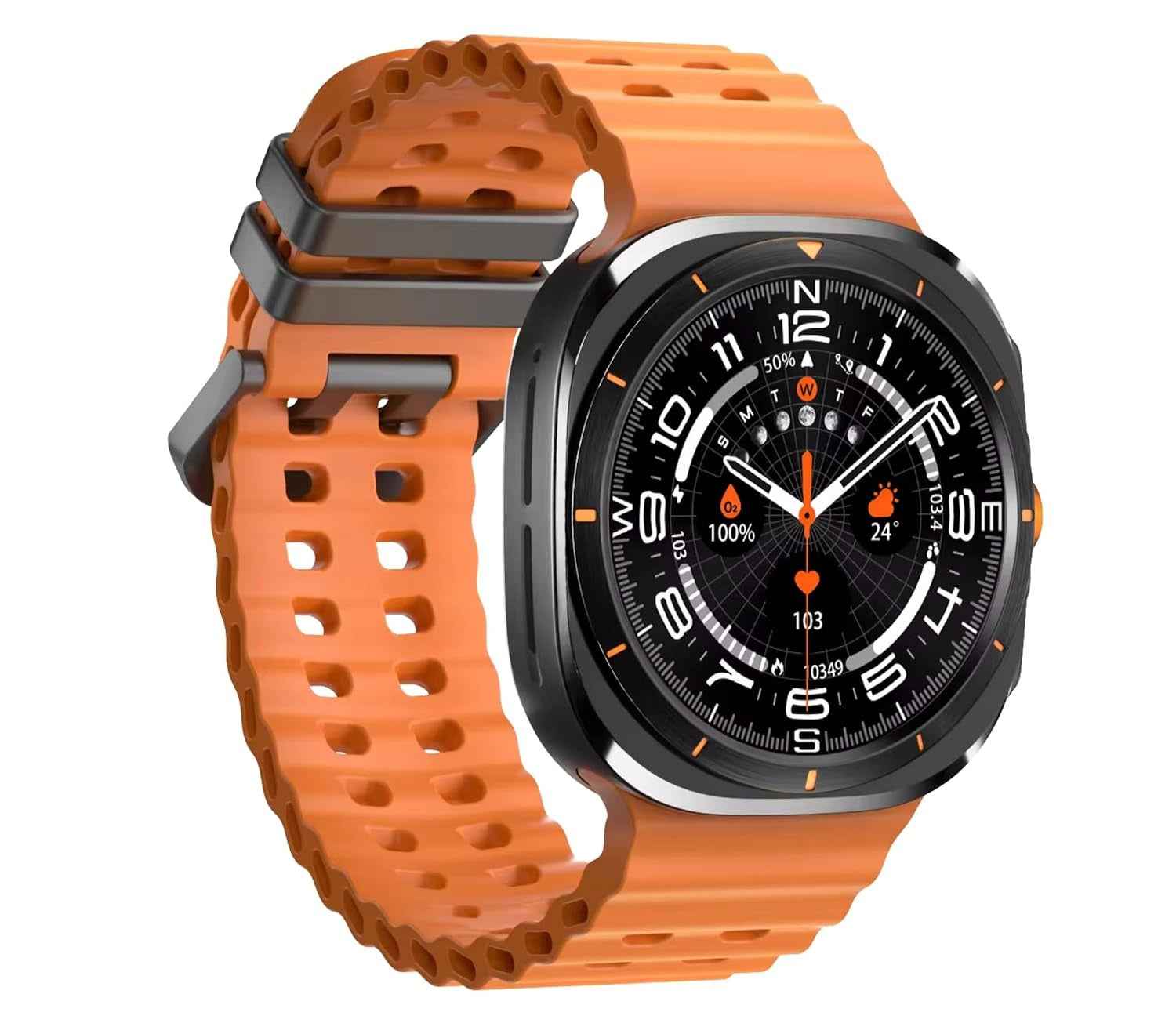 Smart Watch Ultra 1.46" HD Display – Bluetooth Calling Smartwatch with Heart Rate, Sleep & GPS Sports Tracking, 7-Day Battery (Orange)
